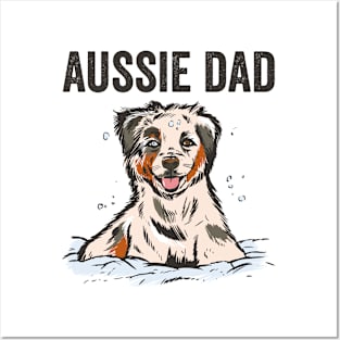 Australian Shepherd Dog Dad Posters and Art